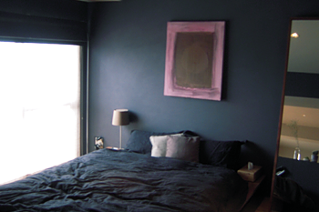 シックな色を選べば、部屋全体が落ち着いた印象に（写真はＮさん宅と同塗料別色で仕上げた事例）